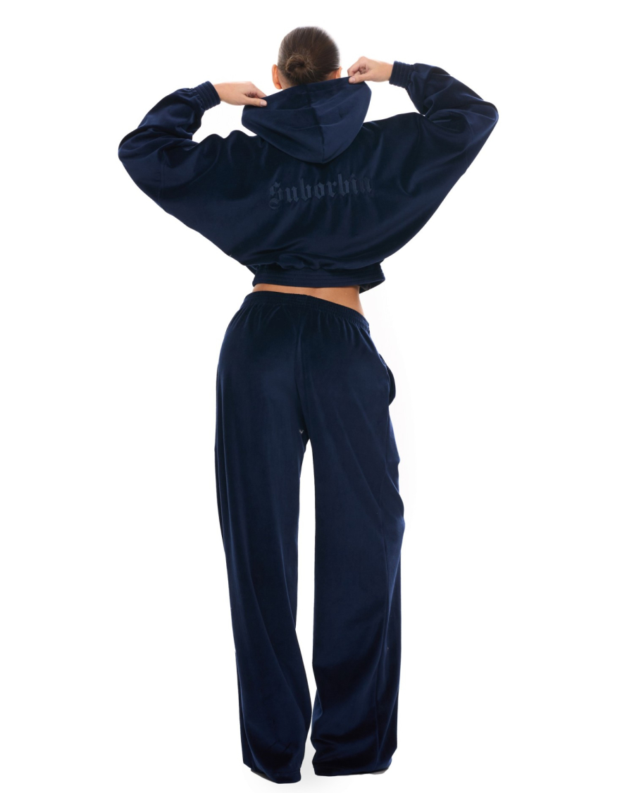 Велюр - костюм ROW с капюшоном Suborbia, цвет: NIGHT BLUE, 006169 купить онлайн