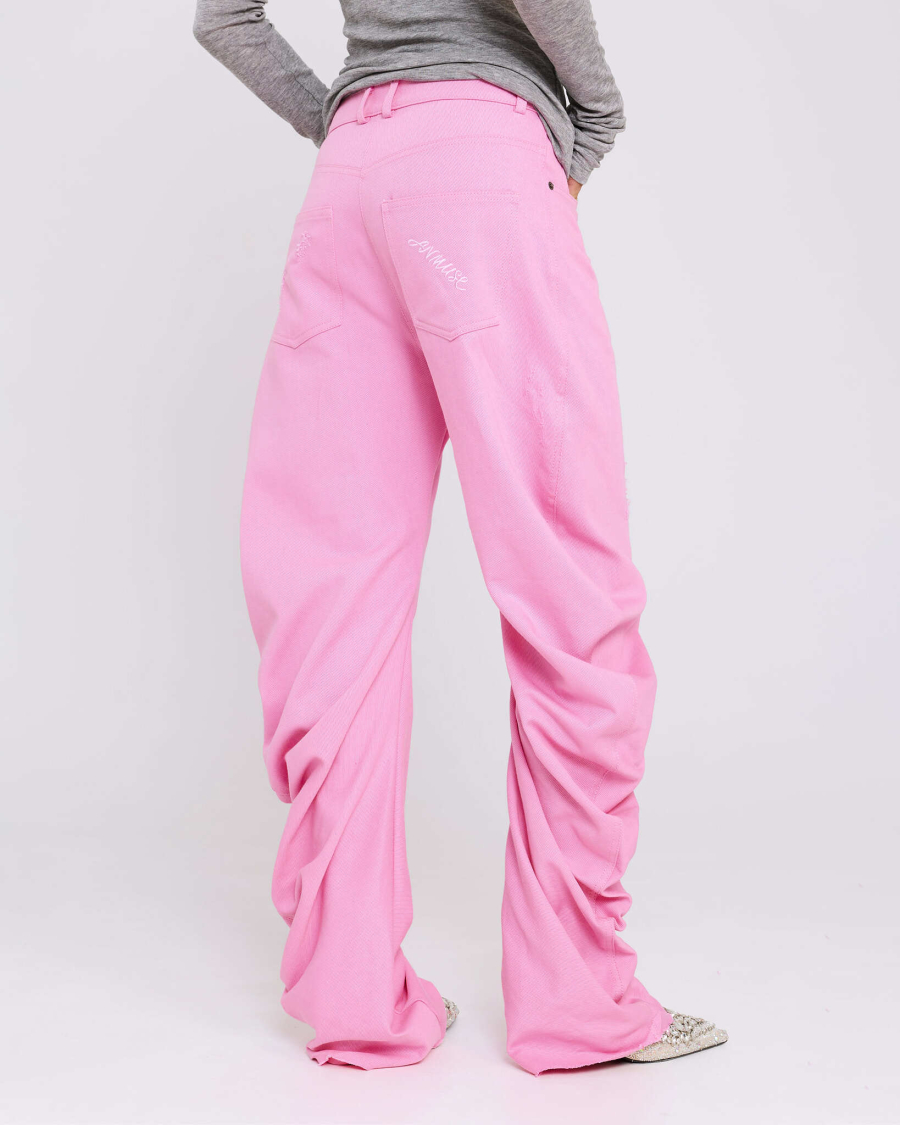 Джинсы О-силуэта Anmuse, цвет: розовый, TR26SP310-LRS купить онлайн