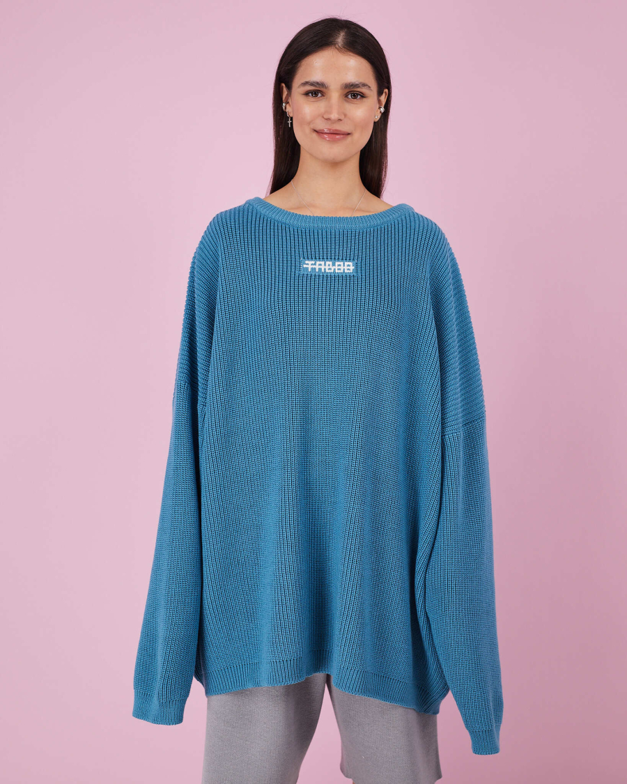 Свитер из хлопка Атлантида TABOO, цвет: бирюзовый, svatlant купить онлайн