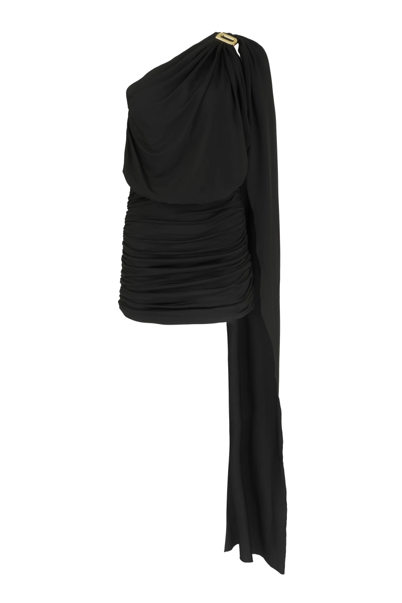 Платье с драпировкой Shtripling, цвет: Черный, SHDRS012BLK купить онлайн