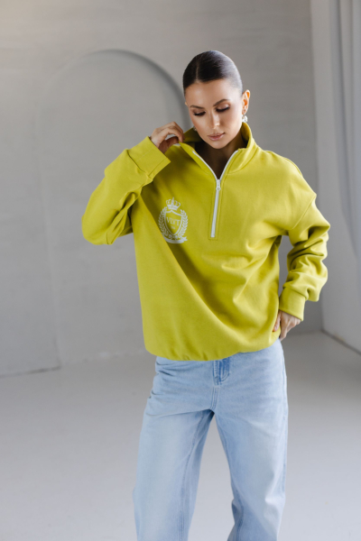 Анорак из трикотажа с молнией VLVT, цвет: САЛАТОВЫЙ, 00-00005299 купить онлайн