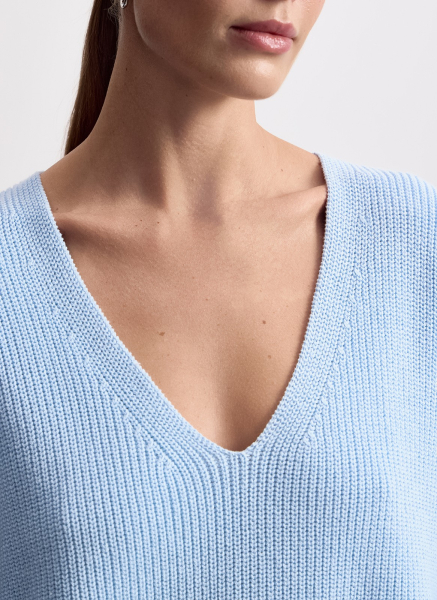 Джемпер с V-образным вырезом ALL WE NEED, цвет: голубой, 2603W3545-17 купить онлайн