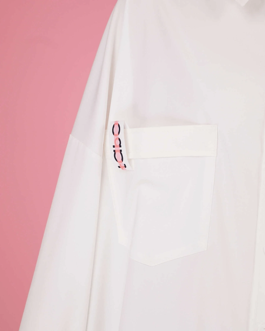 Рубашка макси овер #5 TABOO, цвет: белый, Rub05 купить онлайн