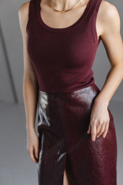 Майка из вискозы с шерстью VLVT, цвет: Бордовый, 00-00005167 купить онлайн