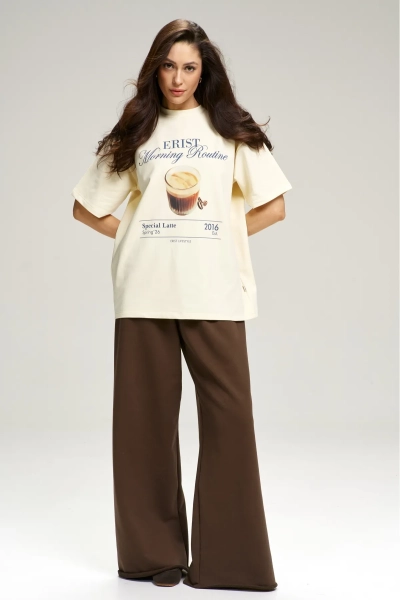 Футболка Latte Tofu Erist store, цвет: бежевый, НФ-00003151 купить онлайн