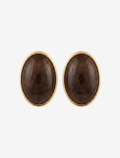 Серьги «Коричневый камень»
