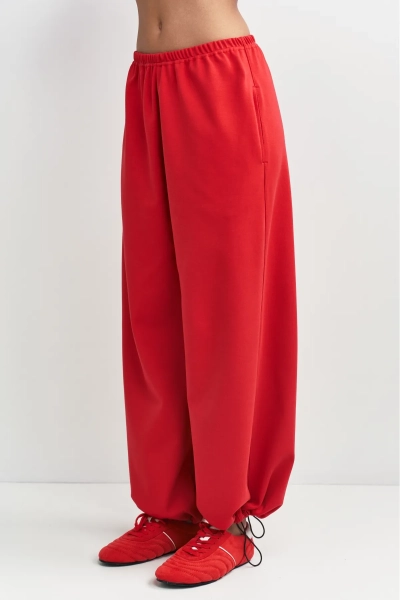 Брюки хлопковые на кулиске Erist store, цвет: красный, НФ-00003390 купить онлайн