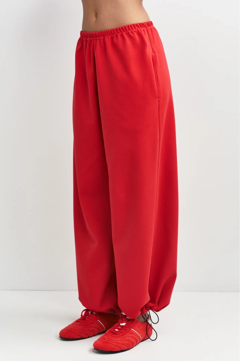 Брюки хлопковые на кулиске Erist store, цвет: красный, НФ-00003390 купить онлайн