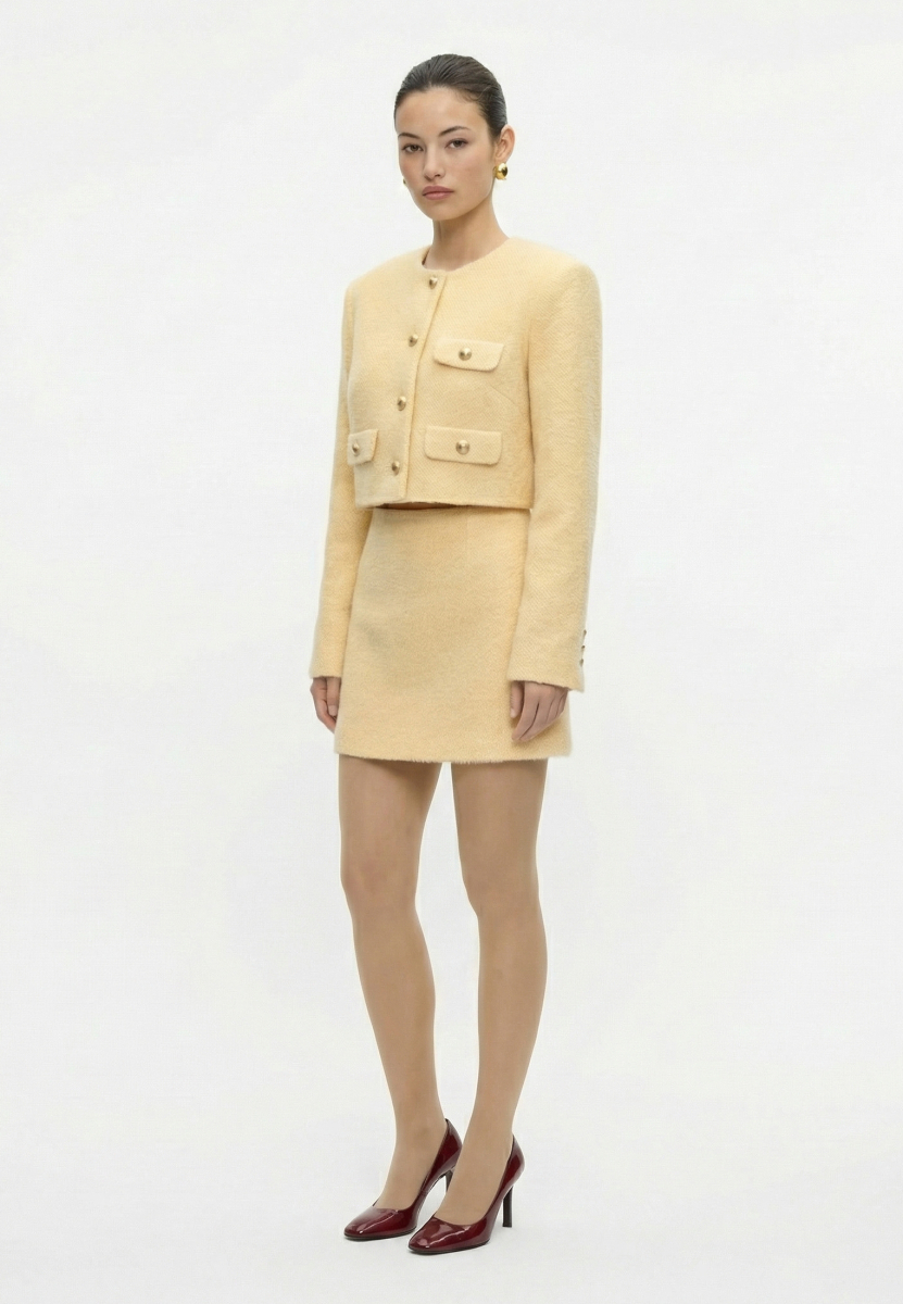 Жакет из фактурного трикотажа REFERT, цвет: Сливочный, 04-4207/1-2511 купить онлайн