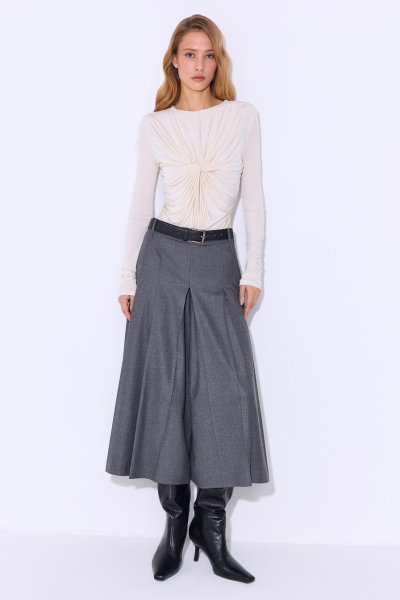 Брюки-кюлоты из смесовой вискозы TOPTOP, цвет: серый, TTS.032.17409.800 купить онлайн