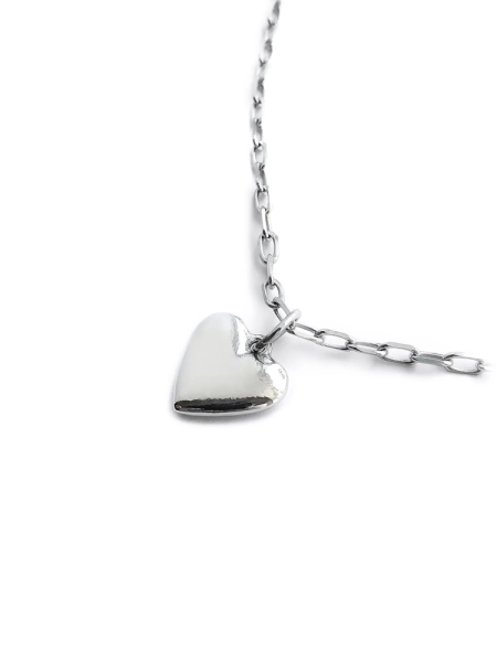 Серебряное колье сердце "Bubble"