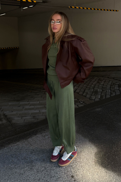 Брюки джоггеры вязаные LIGHT GREEN Label .B, цвет: light green, Kn.11.4.3238LGRN купить онлайн
