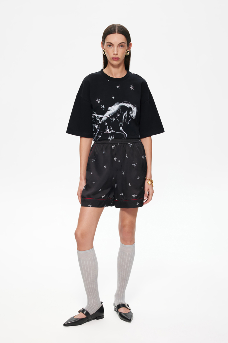 Шорты пижамные с принтом