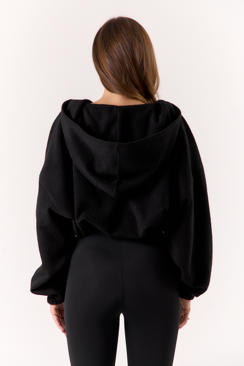 Худи zip curly ELASTIC, цвет: Черный,  со скидкой купить онлайн