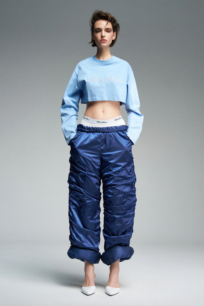 Утепленные брюки с вышивкой