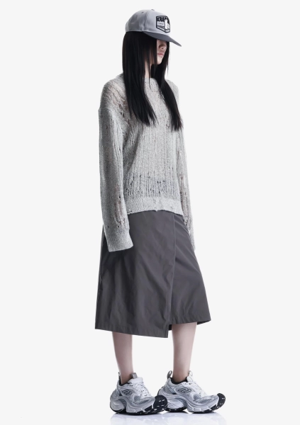 Свитер с круглым вырезом KRAKATAU, цвет: серый меланж, Sw46-21 купить онлайн