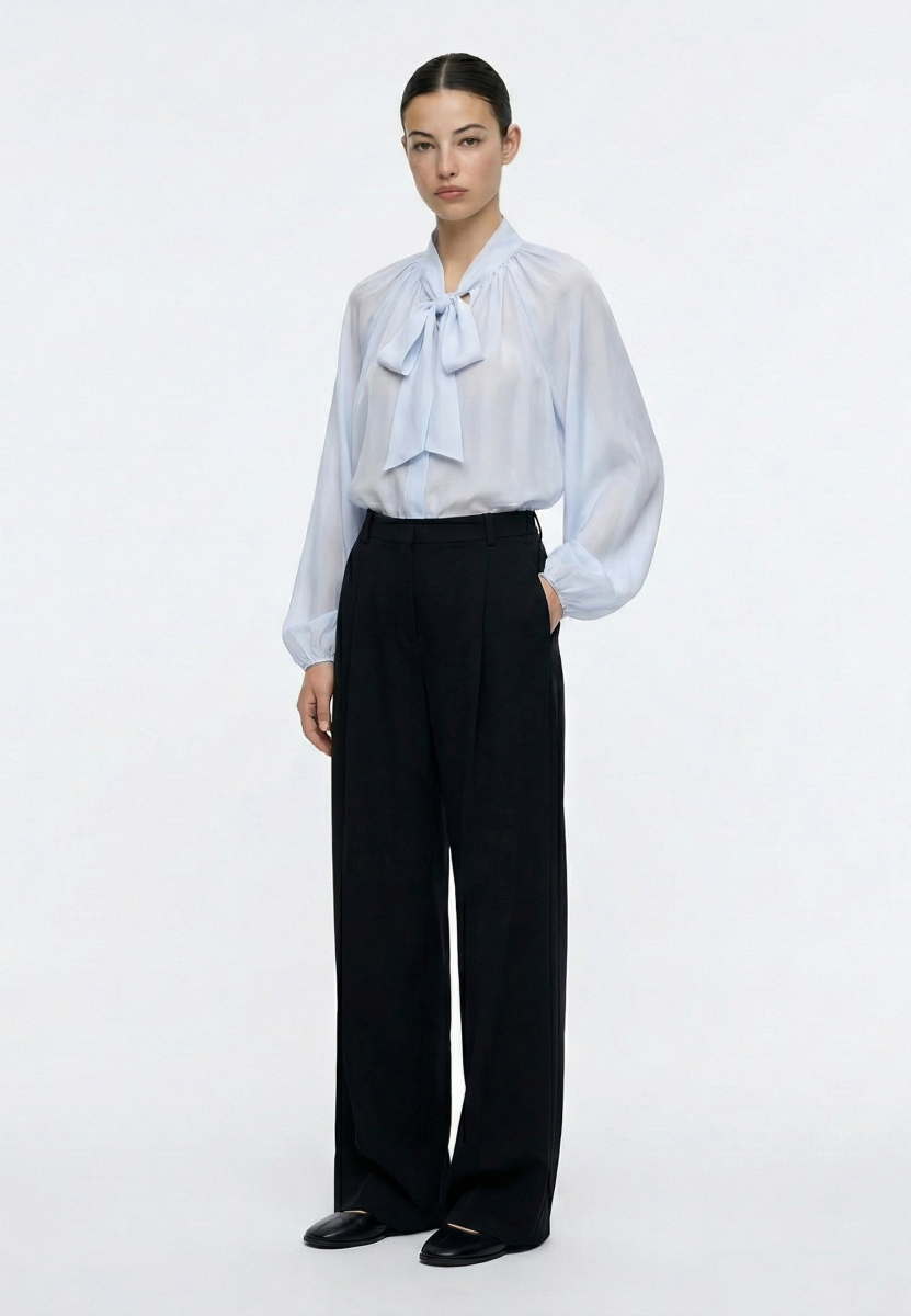 Брюки из костюмной ткани со складками REFERT, цвет: Черный, 09-3582/9-2511 купить онлайн