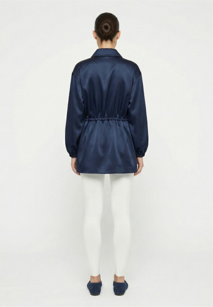Куртка полуприлегающего силуэта из сатина REFERT, цвет: темно-синий, 02-4088/1-2511 купить онлайн