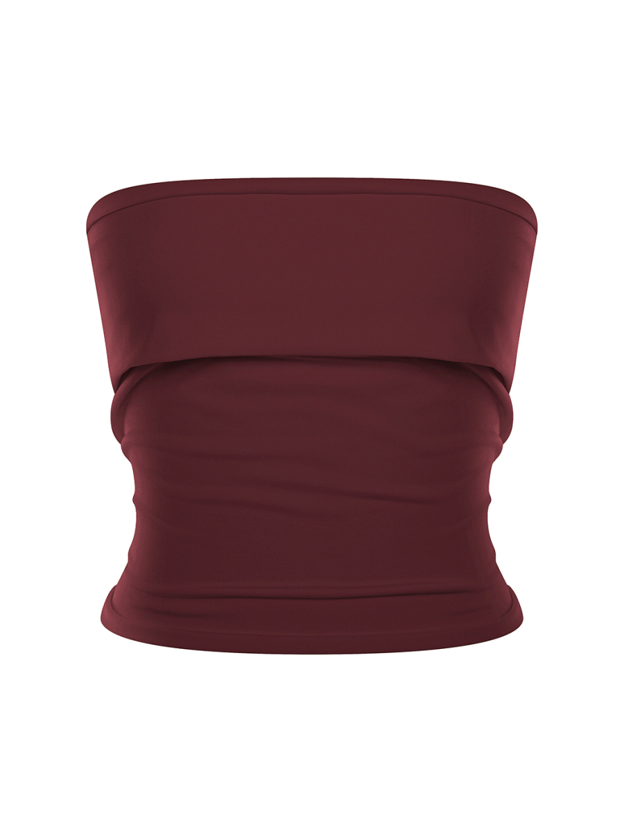 Топ Tube top eggplant