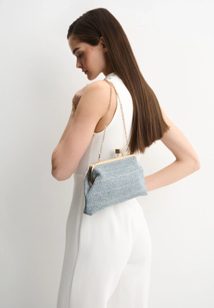 Сумка-клатч плетеная SBALO, цвет: голубой YL16538 купить онлайн