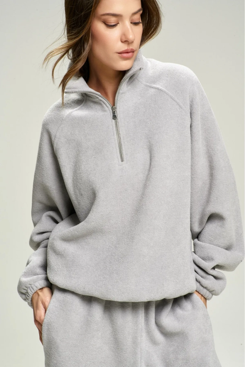 Анорак из плюша с начесом Grey Erist store, цвет: серый, НФ-00002857 купить онлайн