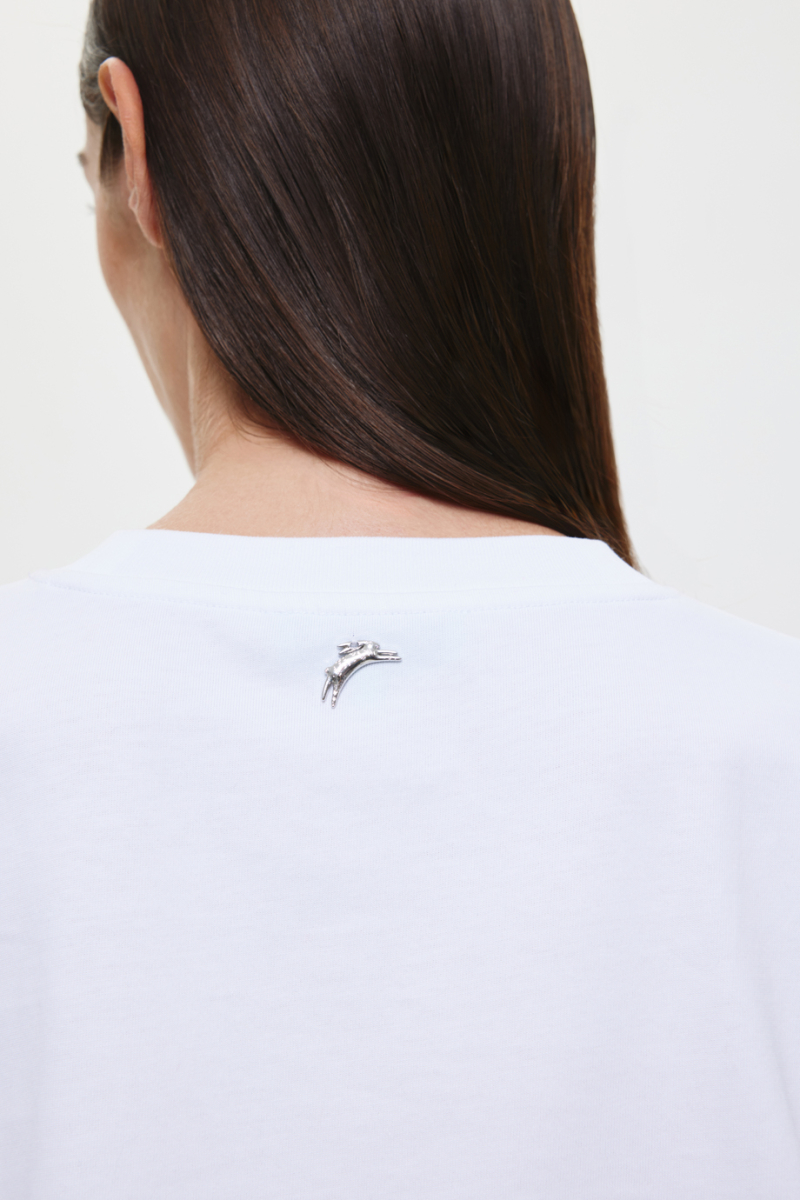 Хлопковая футболка DREAMS BY ALENA AKHMADULLINA, цвет: белый, 225103120404461/402000 купить онлайн