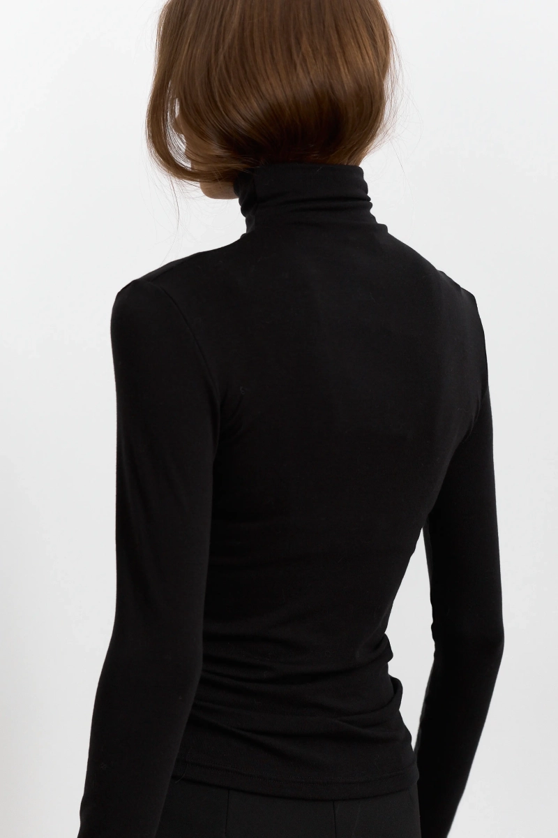 Водолазка из тенсела и шерсти Ricoco, цвет: Черный, 6090/2 купить онлайн