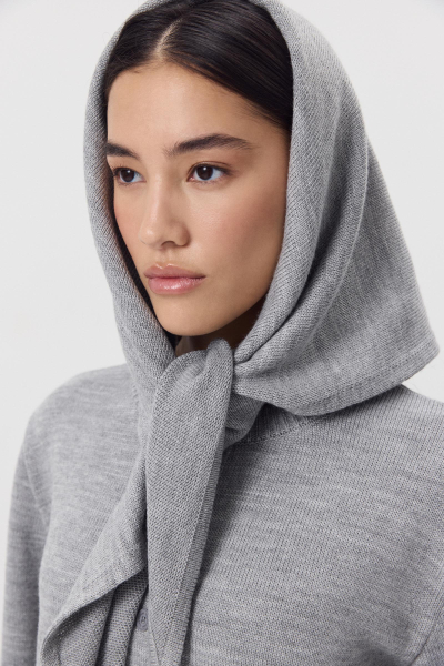 Косынка из шерсти Charmstore, цвет: серый 602-42998-884 купить онлайн