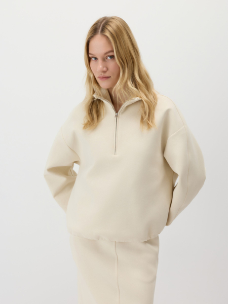 Свитшот с воротником-стойкой