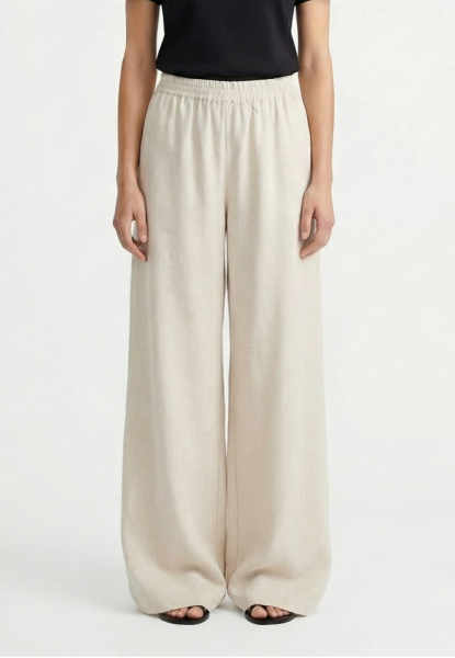 Брюки на резинке изо льна