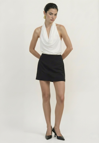 Топ из сатина с драпированным лифом REFERT, цвет: белый, 13-3949/1-2511 купить онлайн