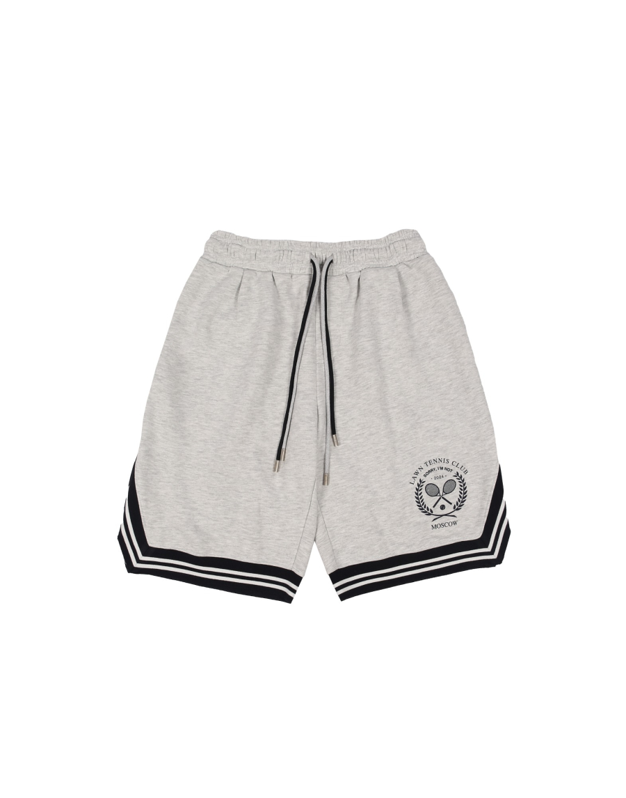 Шорты мужские TENNIS CLUB MELANGE SORRY, I’M NOT, цвет: серый,  купить онлайн