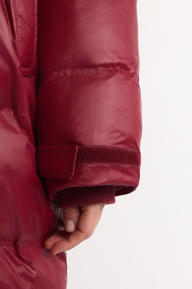 Пуховик с капюшоном TOPTOP, цвет: Бордовый, TTS.042.18556.330 купить онлайн