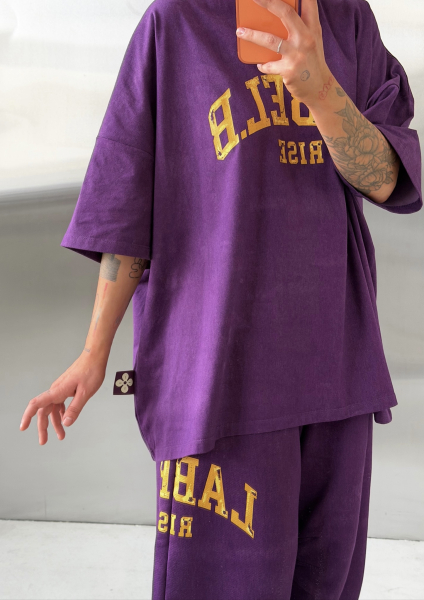 Футболка объемная Label .B, цвет: фиолетовый,  купить онлайн