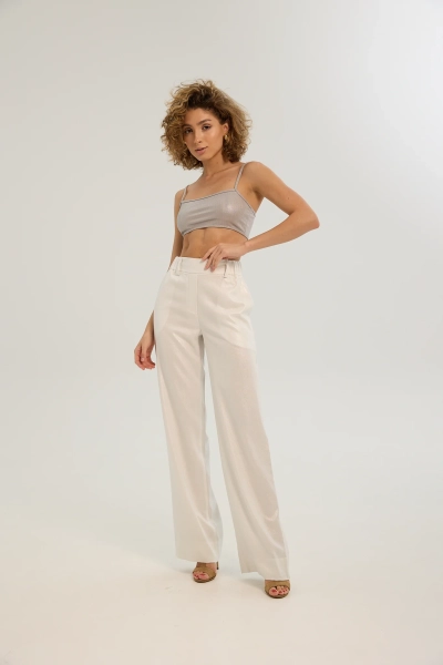 Брюки изо льна Pearl Y.SO, цвет: WHITE  |новая коллекция купить онлайн