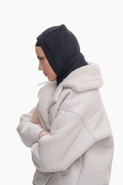 Чепчик-шарф из смесовой шерсти мериноса TOPTOP, цвет: серый TT.601.15040.800 купить онлайн