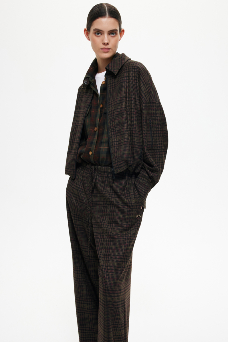 Брюки в клетку DREAMS BY ALENA AKHMADULLINA, цвет: хаки, 225102080204284/518000 купить онлайн