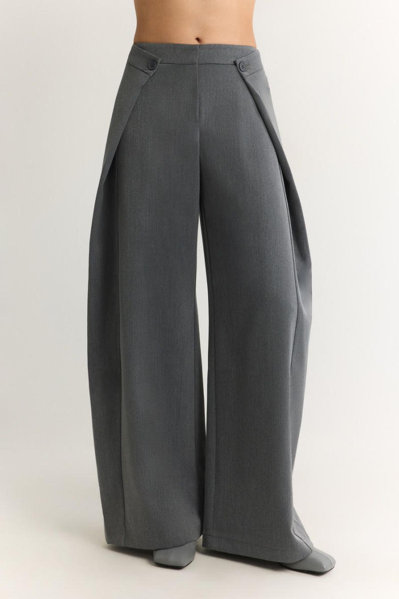 Широкие брюки TOPTOP, цвет: серый меланж, TT.032.19420.820 купить онлайн