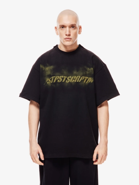 Футболка оверсайз с принтом p.p.s., цвет: Черный,  купить онлайн