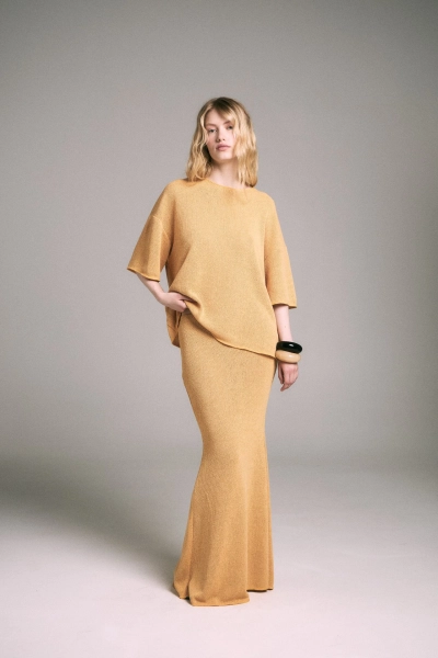 Футболка Over Knitted M’studio, цвет: Желтый, 2183 купить онлайн