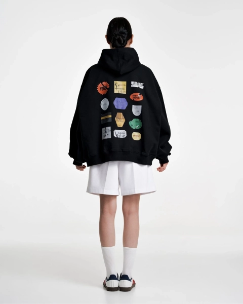 Худи ZIP STIKERS BLACK