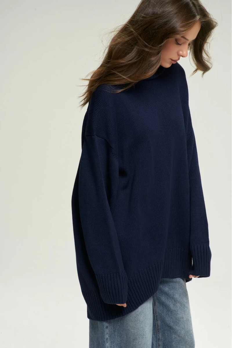 Свитер Oversized Dark Blue Erist store, цвет: темно-синий НФ-00002671 |новая коллекция купить онлайн