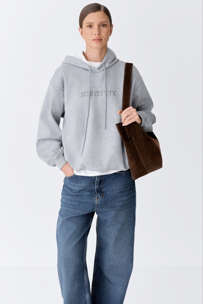 Худи утепленный essentials Ricoco, цвет: серый меланж, 7027/1 купить онлайн