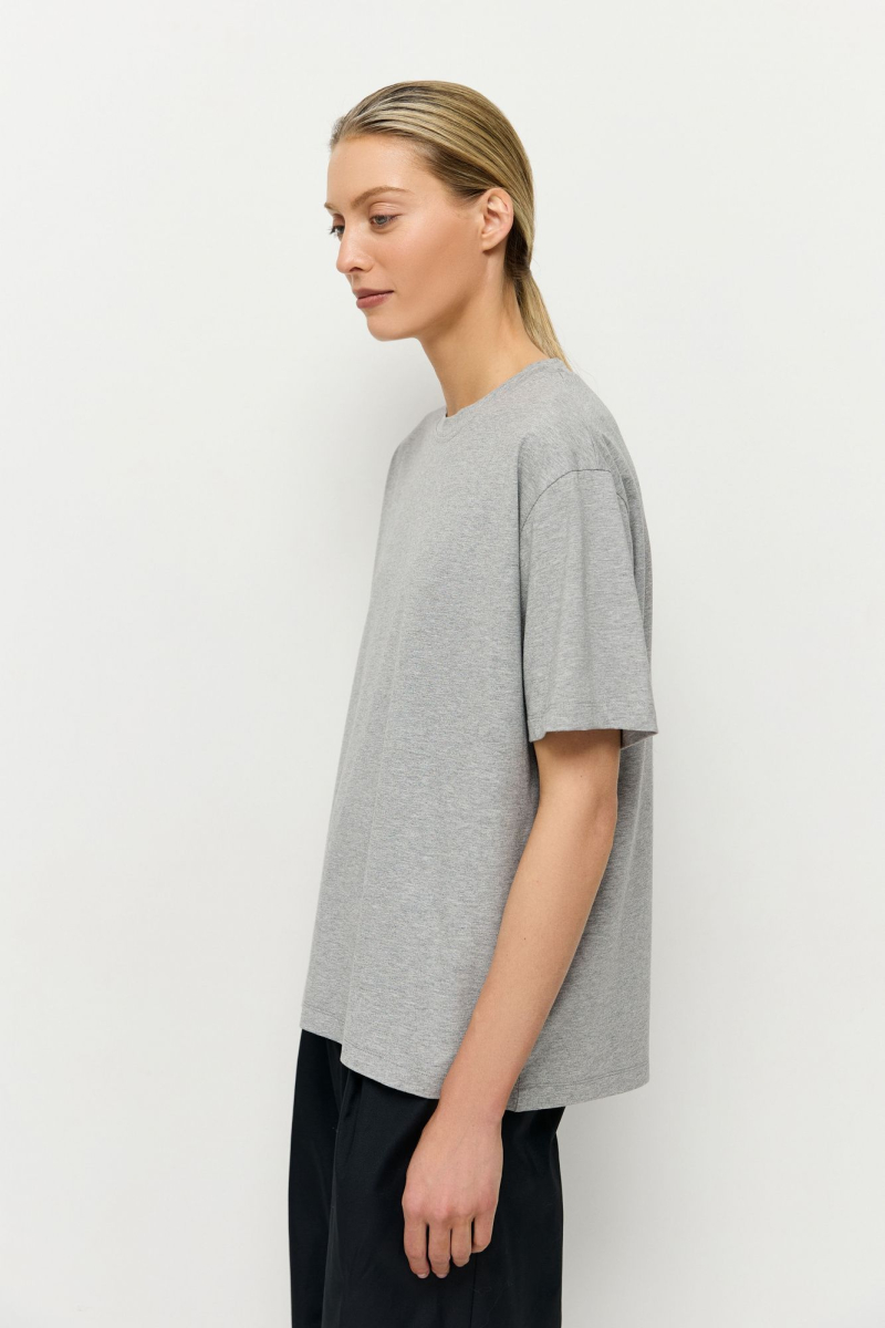 Футболка для него и для нее AROUND, цвет: серый меланж, 219_134MCL01 купить онлайн