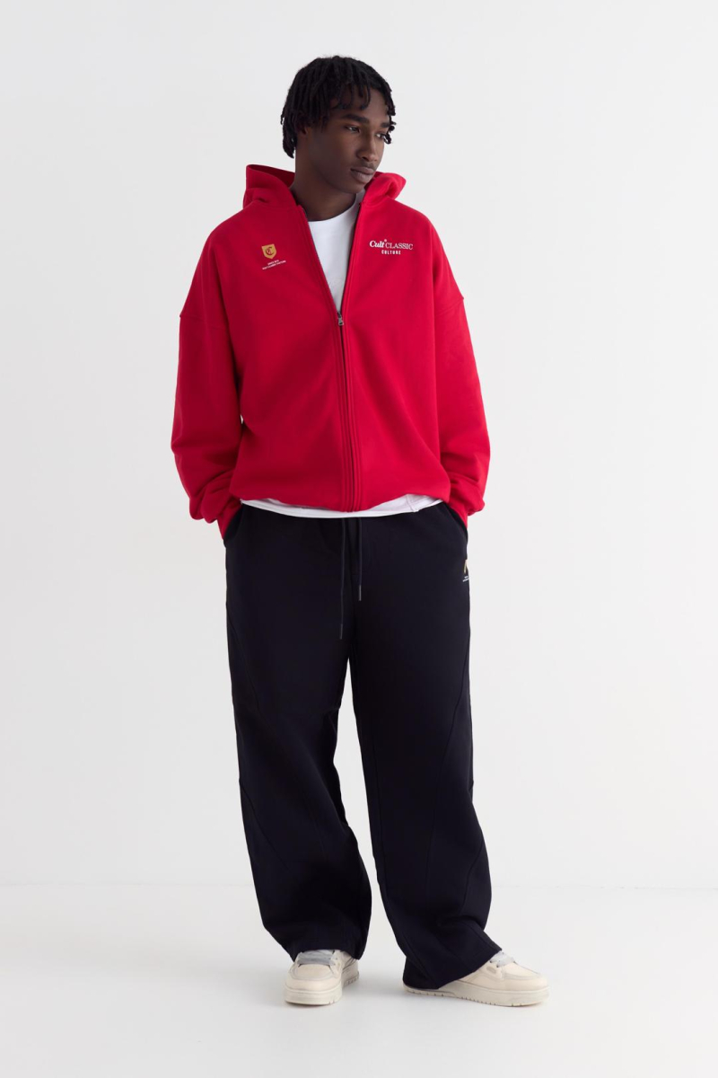 Худи на молнии Simplicity CULT, цвет: красный,  купить онлайн