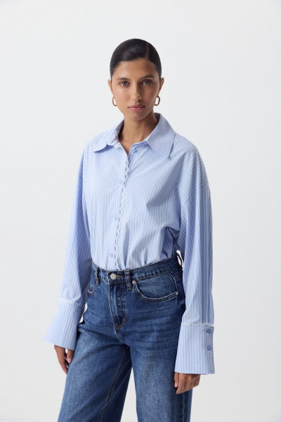 Джинсы с необработанным низом Charmstore, цвет: синий, 401-375101-666 купить онлайн