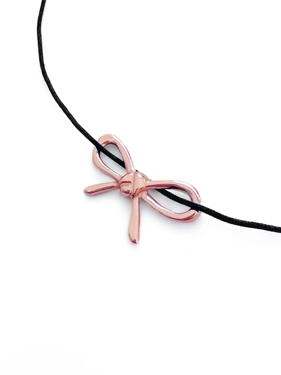 Серебряное колье "Бант" pink SBLESKOM, цвет: серебро, 31793 купить онлайн