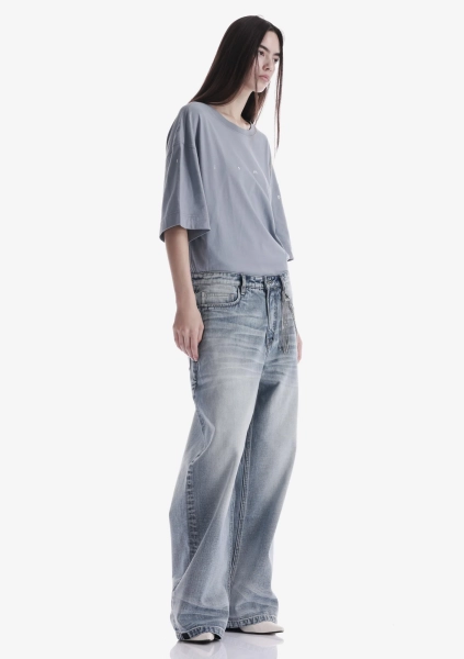 Свободная футболка KRAKATAU, цвет: бледно-голубой, Tw144-63 купить онлайн