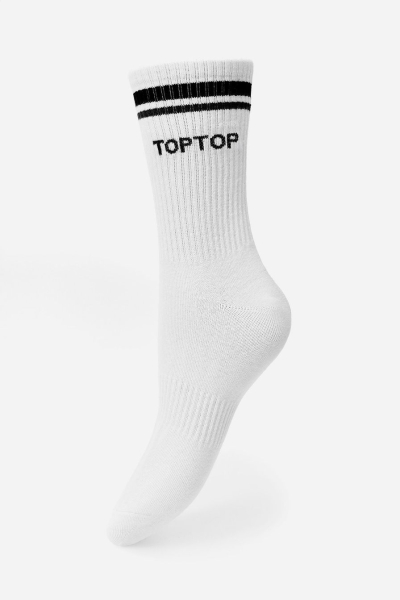 Носки из смесового хлопка TOPTOP, цвет: белый с принтом TT.082.14003.102 купить онлайн