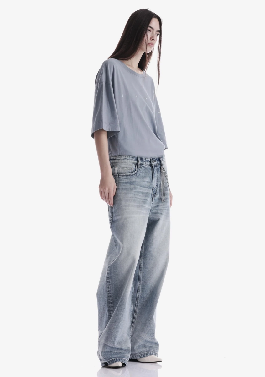 Широкие джинсы KRAKATAU, цвет: бледно-голубой, Ru223-63 купить онлайн